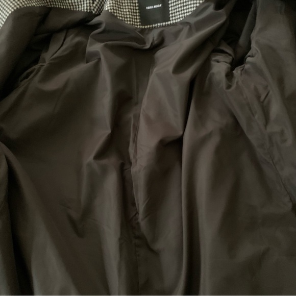 Plaid Loose Fit Houndstooth Single Breasted Wool Blend Blazer XL - Picture 11 of 16